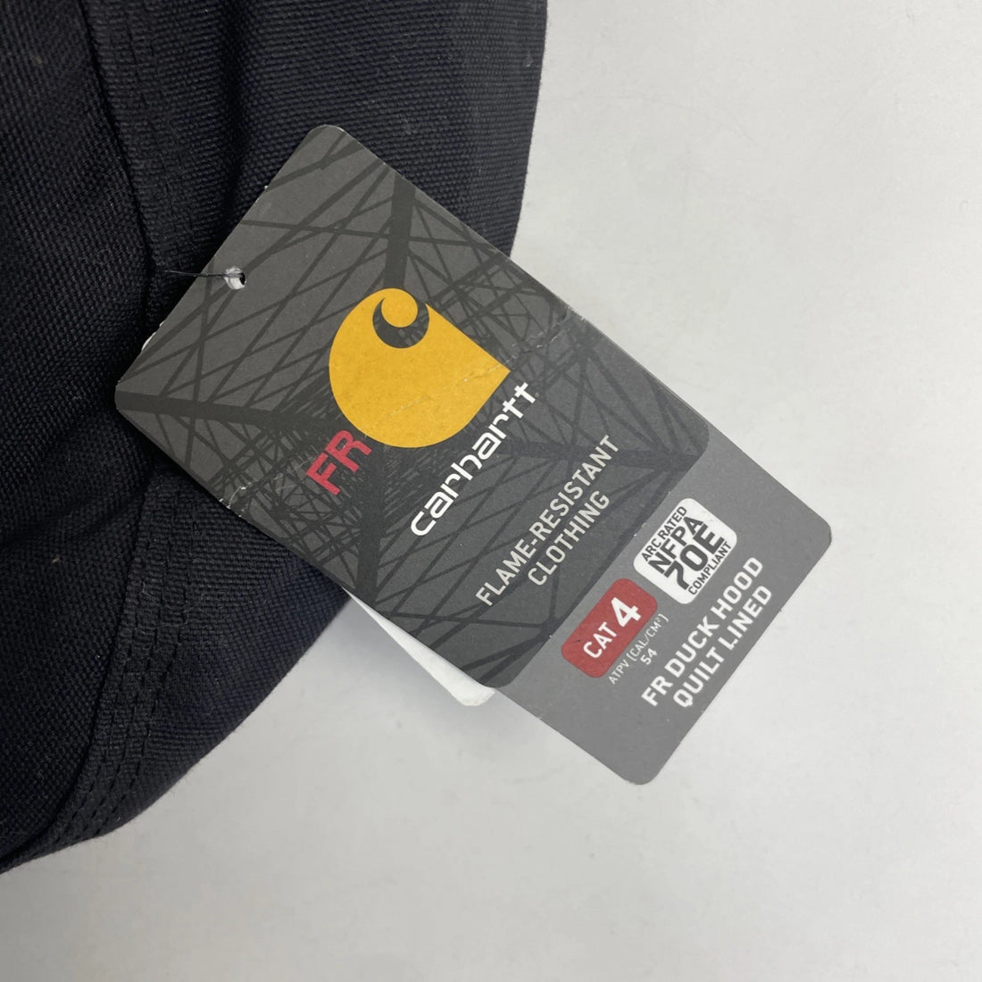 Carhartt FR Canvas Work Jacket Size Medium Duck Hood Quilt Lined NWT