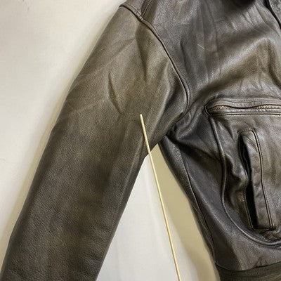 Vintage Alfred Leather Bomber Jacket Size Large