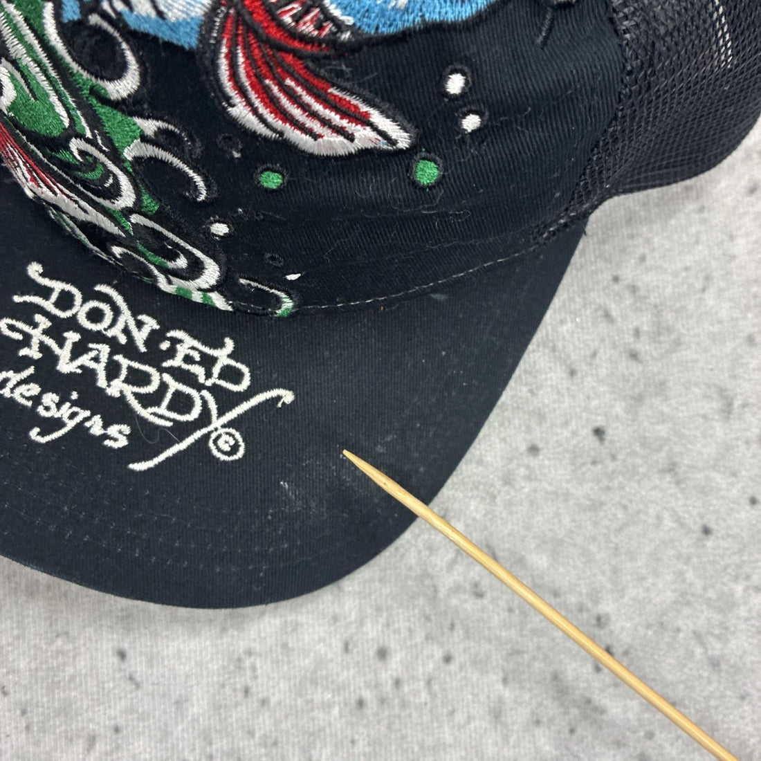 Ed Hardy Tattoo Koi Fish Trucker Snapback Hat Cap OSFA Y2K