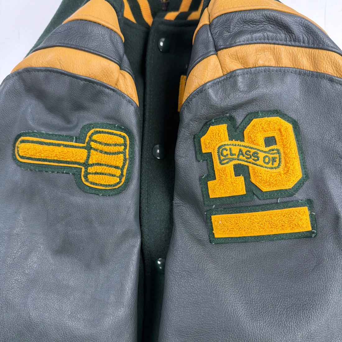 Vintage PC Pirates Leather Wool Varsity Letterman Jacket Large