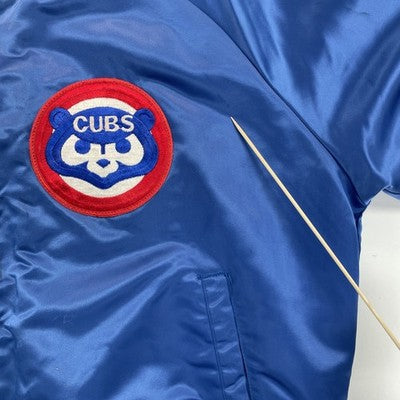 Vintage Chicago Cubs Chalk Line Satin Bomber Jacket Size XL MLB