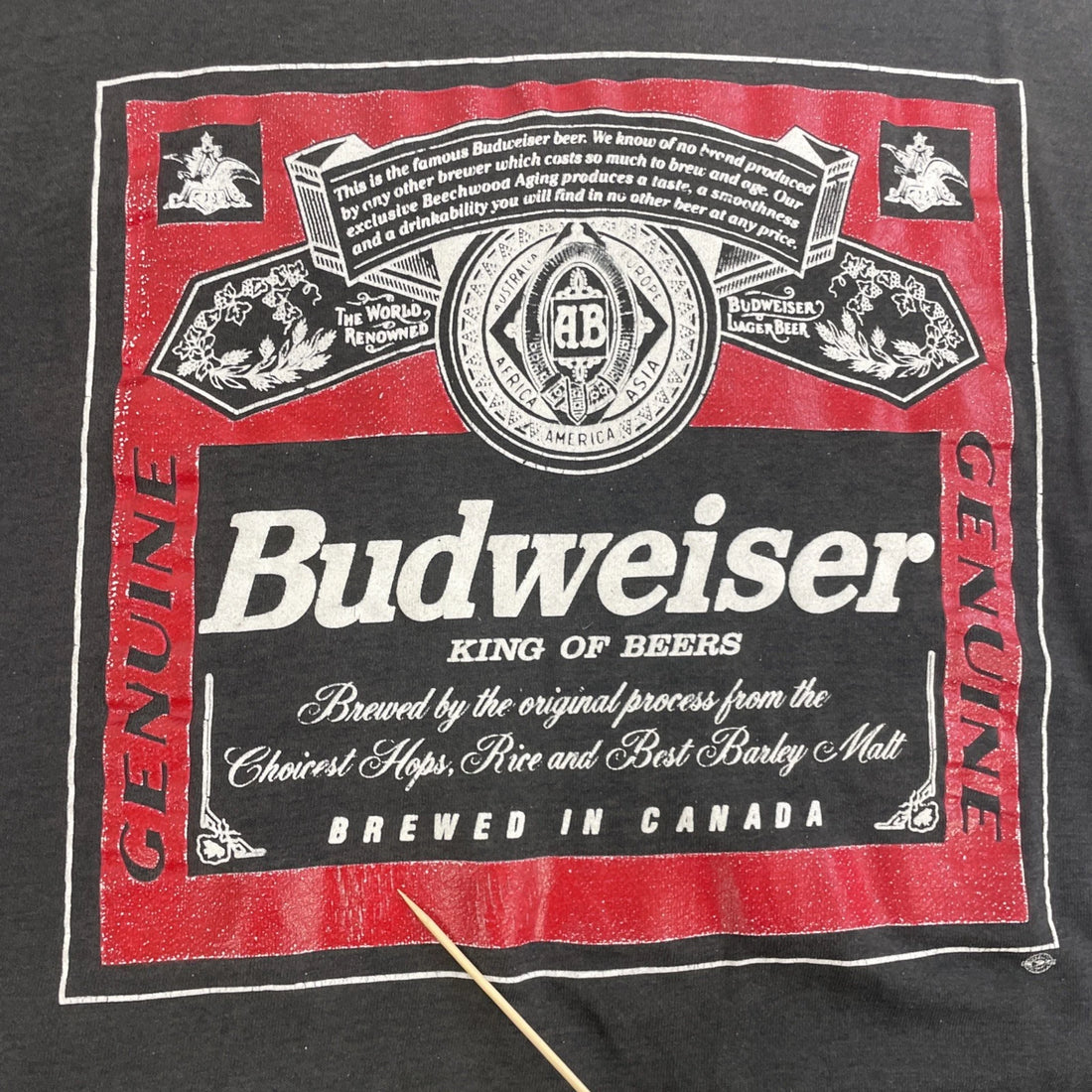 Vintage Budweiser King Of Beers Crewneck Sweatshirt Size One Size Beer Promo