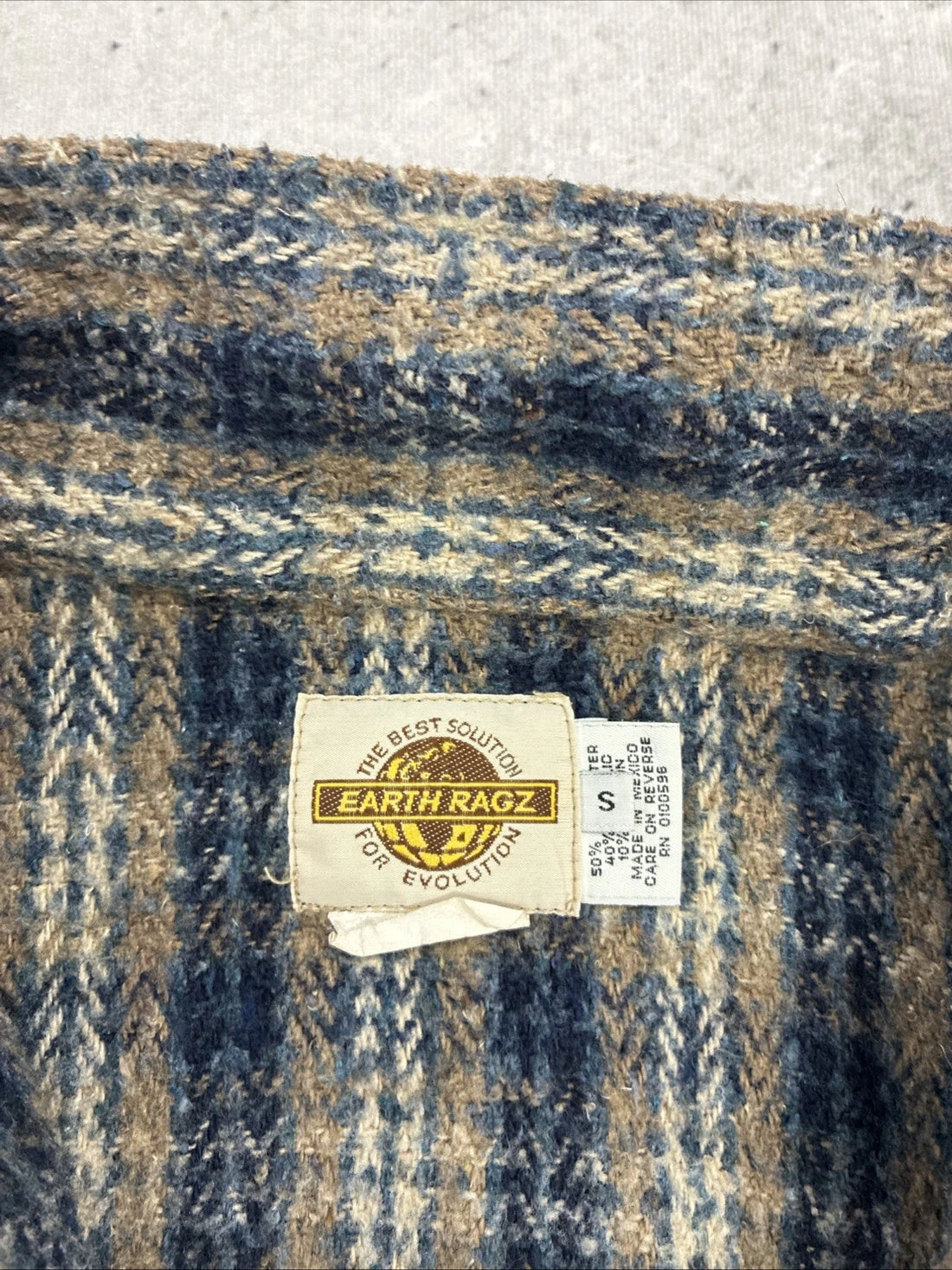 Vintage Earth Ragz Plaid Vest Jacket Size Small