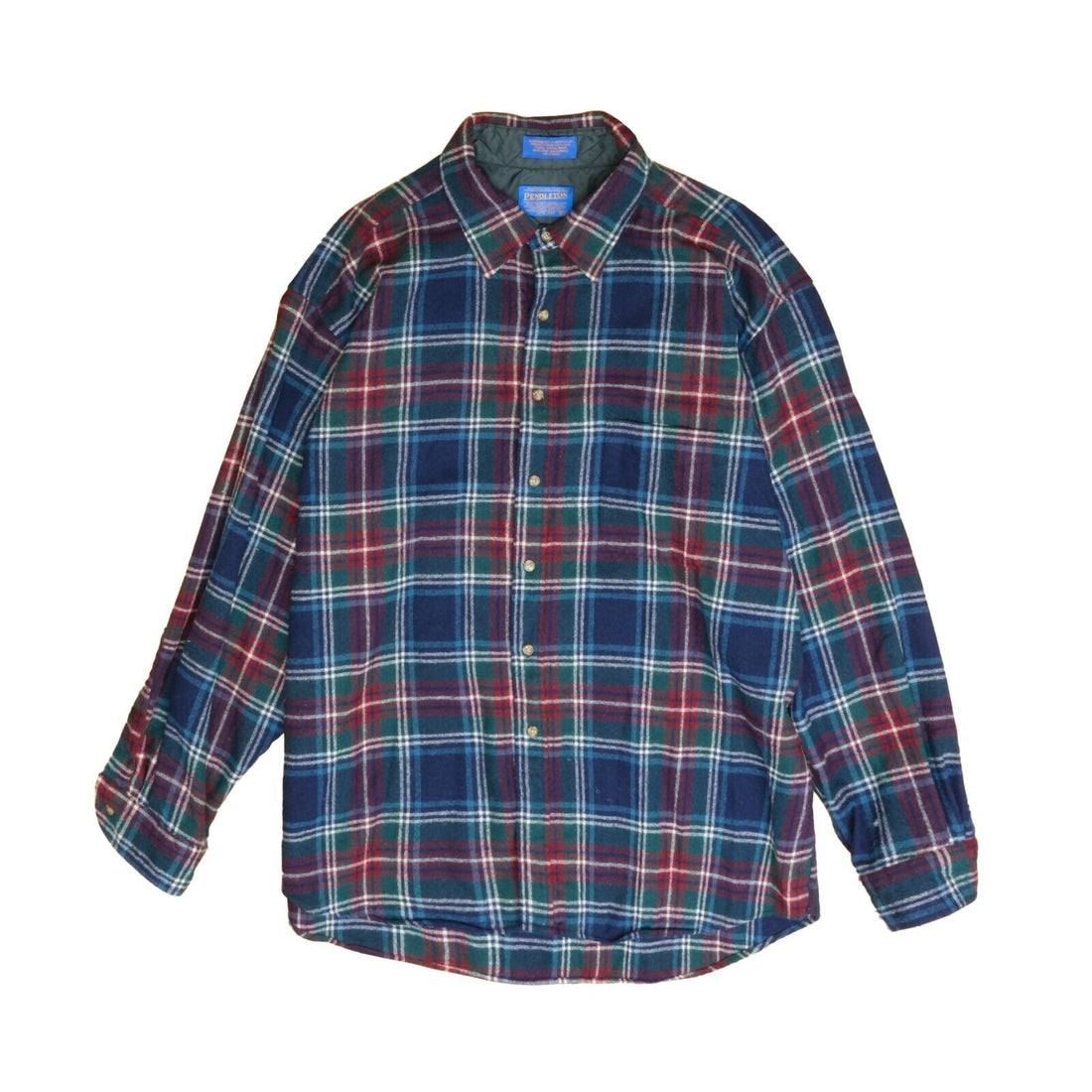Pendleton Wool Plaid Button Up Lodge Shirt Size 2XL Green Tartan Plaid