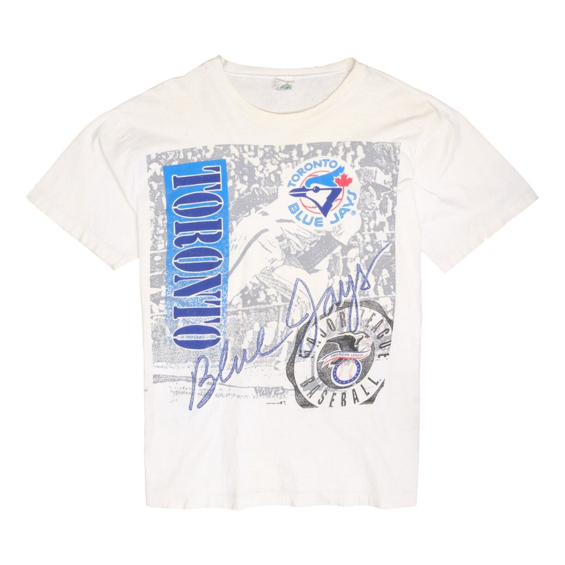 Vintage Toronto Blue Jays T-Shirt Size Large White 1990 90s MLB