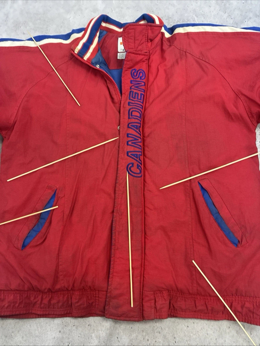 Vintage Montreal Canadiens Starter Puffer Jacket Size Large NHL