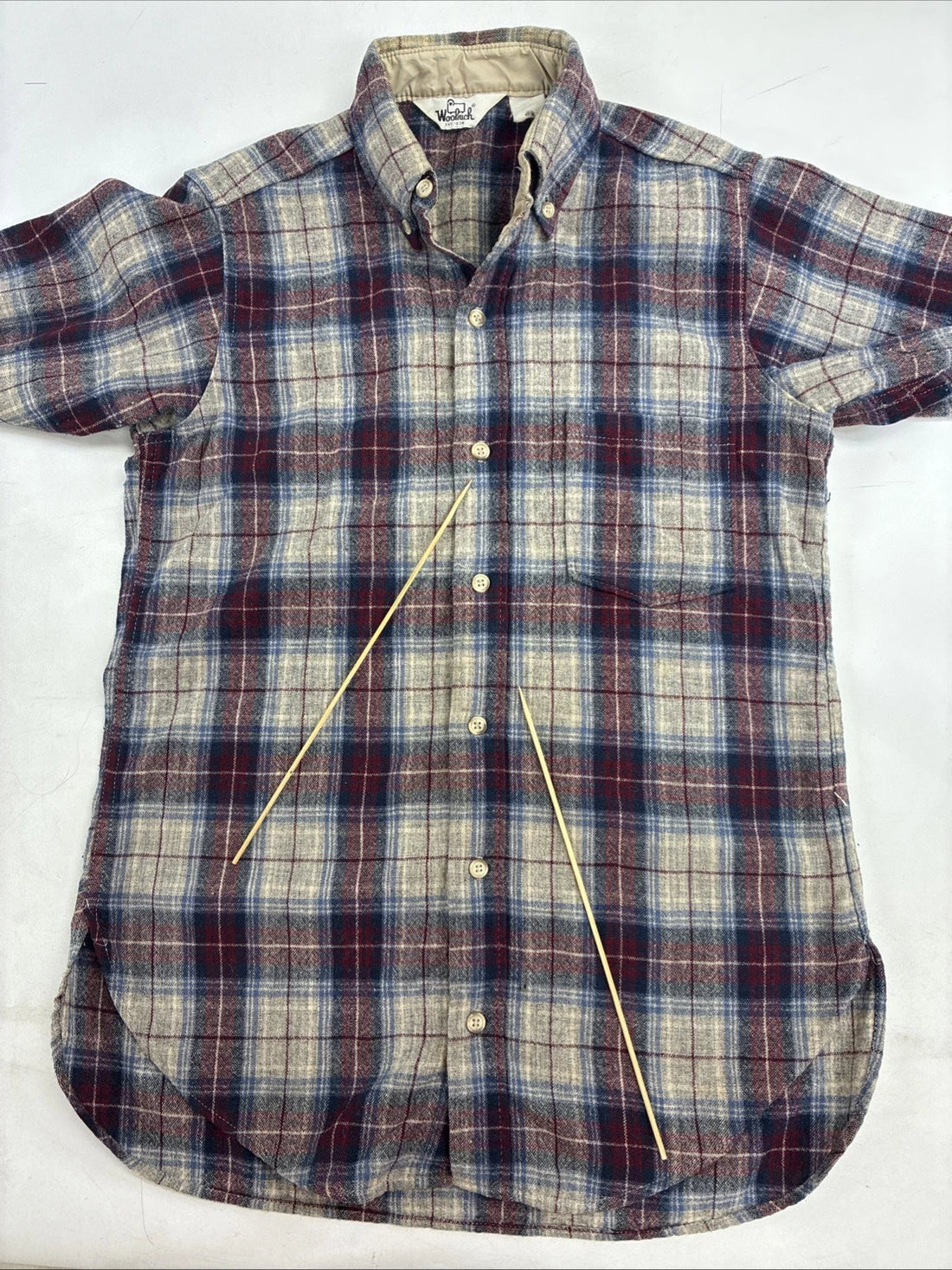 Vintage Woolrich Wool Button Up Shirt Size Medium 80s