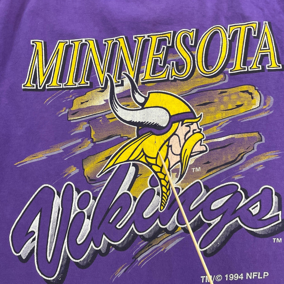 Vintage Minnesota Vikings T-Shirt Size Large 1994 90s NFL