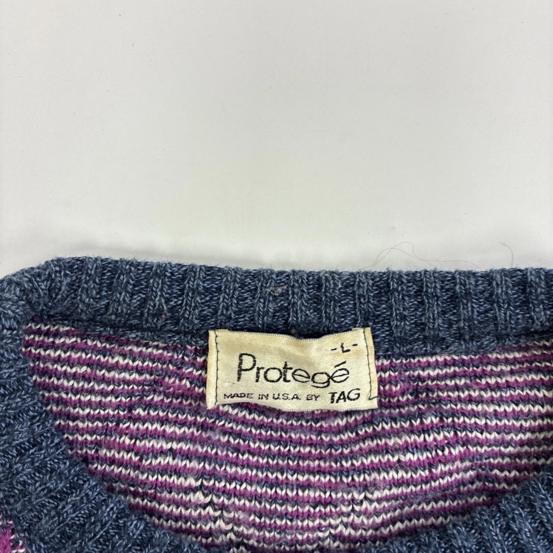 Vintage Protege 3D Knit Pullover Sweater Size Large