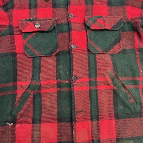 Vintage Woolrich Wool Shirt Jacket Size Large Plaid