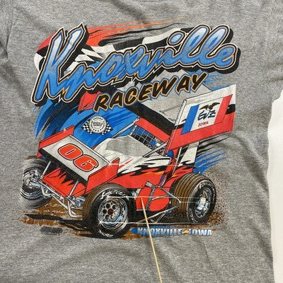 Vintage Knoxville Raceway Long Sleeve T-Shirt Size Medium Gray