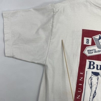 Vintage Budweiser Buttwiser This Butts For You T-Shirt Large Beer Parody Humor