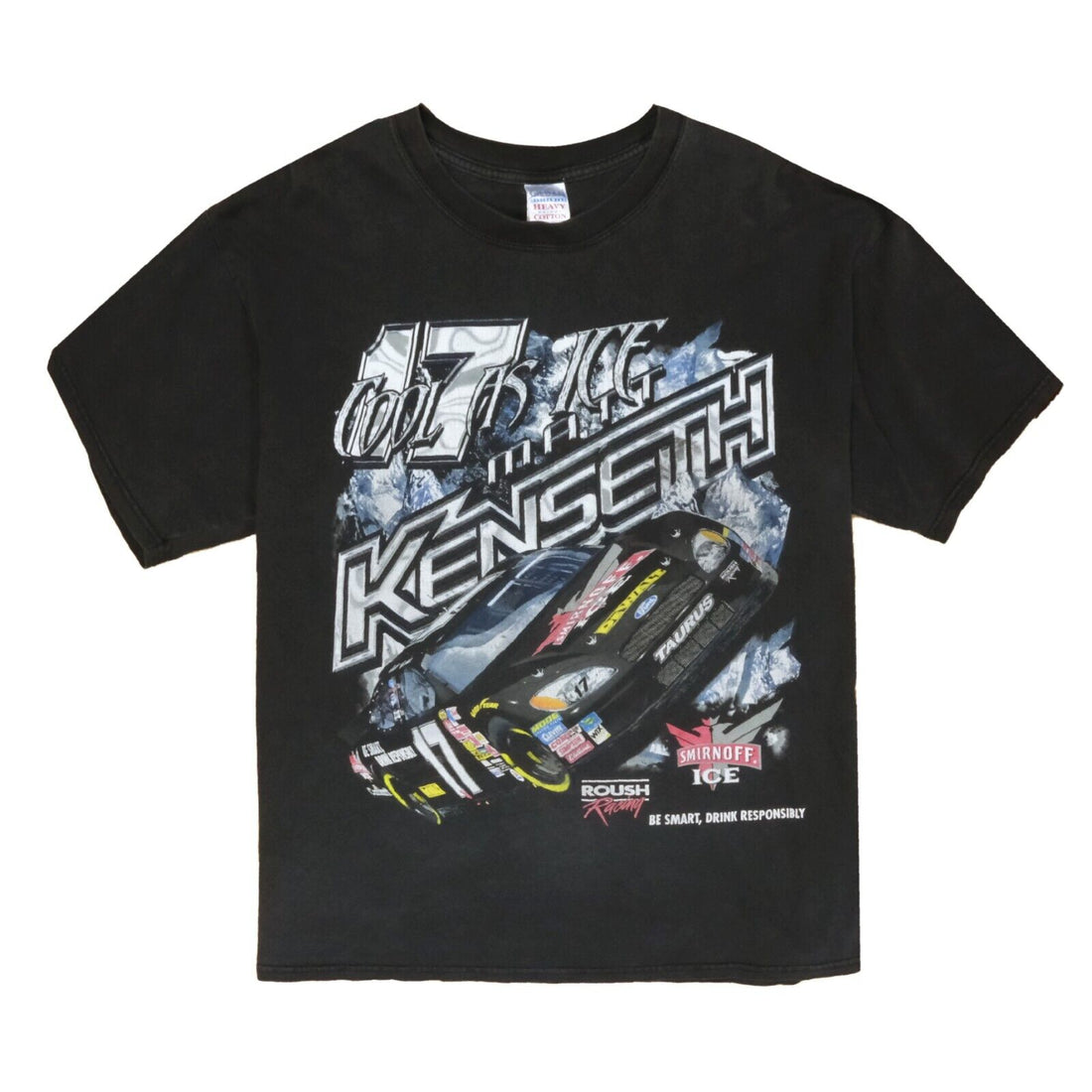 Math Kenseth NASCAR Racing T-Shirt Size XL Black #17 2004 Y2K