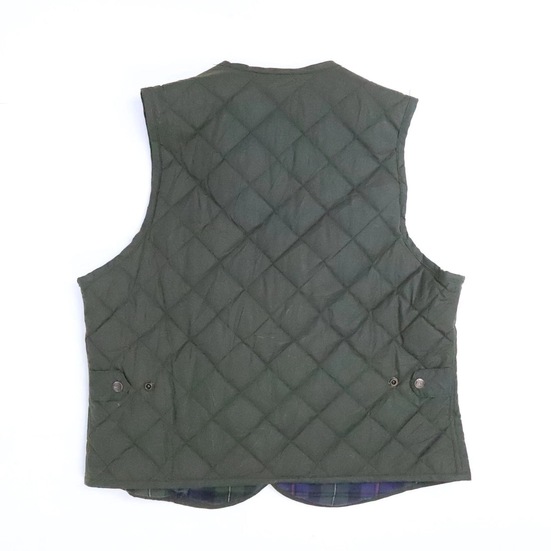 Outback Quilted Waxed Vest Jacket Size Medium Green