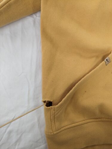 Vintage Nike Sweatshirt Hoodie Size Large Yellow Swoosh