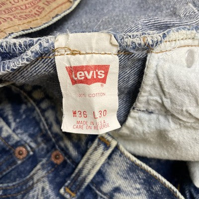 Vintage Levi Strauss & Co 501 Denim Jeans Size 36 X 30 Acid Wash 501-0109