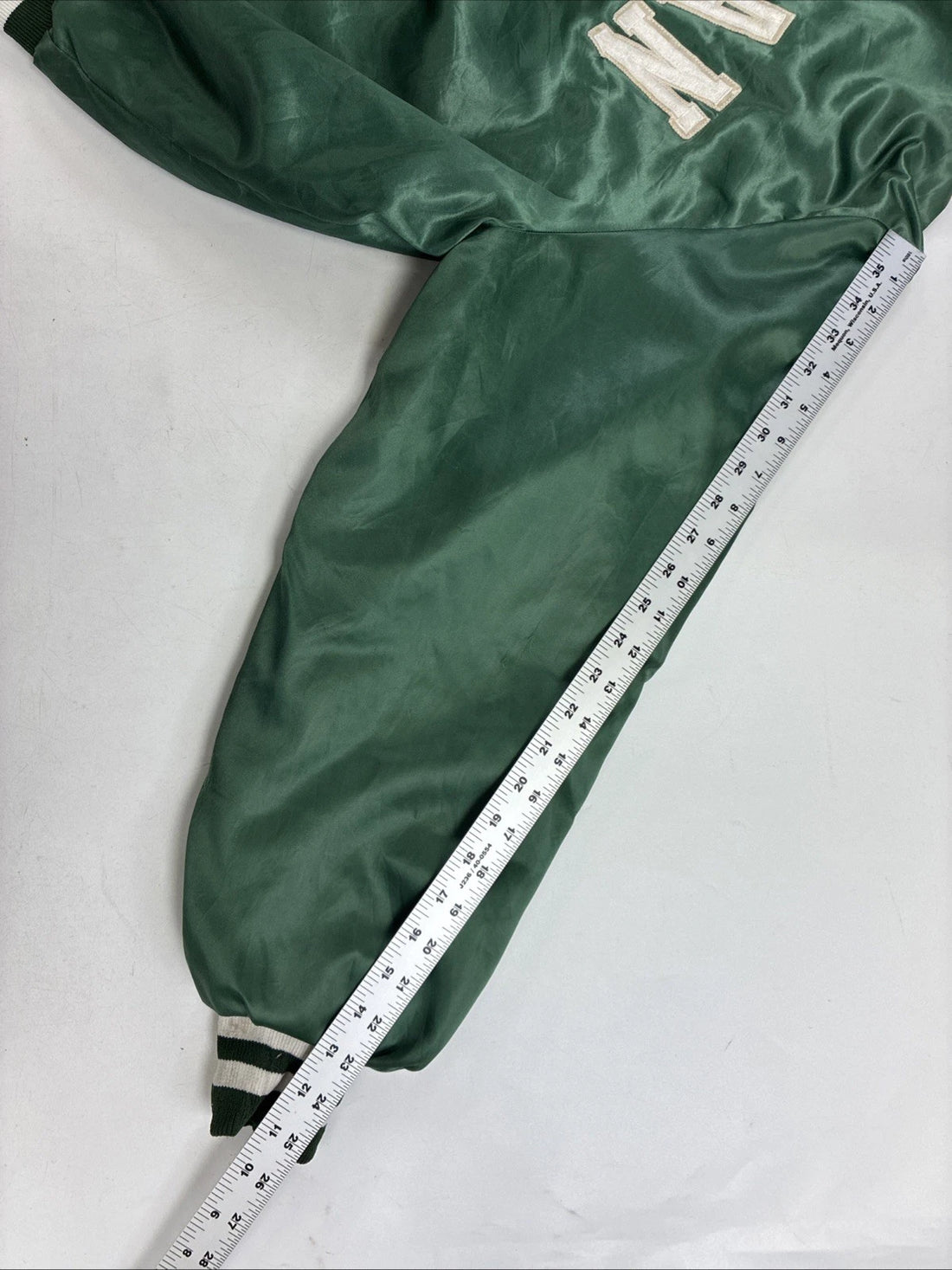 Vintage Michigan State Spartans Holloway Satin Bomber Jacket Size Medium NCAA