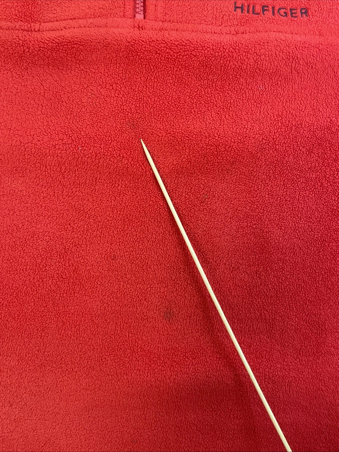 Tommy Hilfiger 1/4 Zip Pullover Fleece Jacket Size Large Red