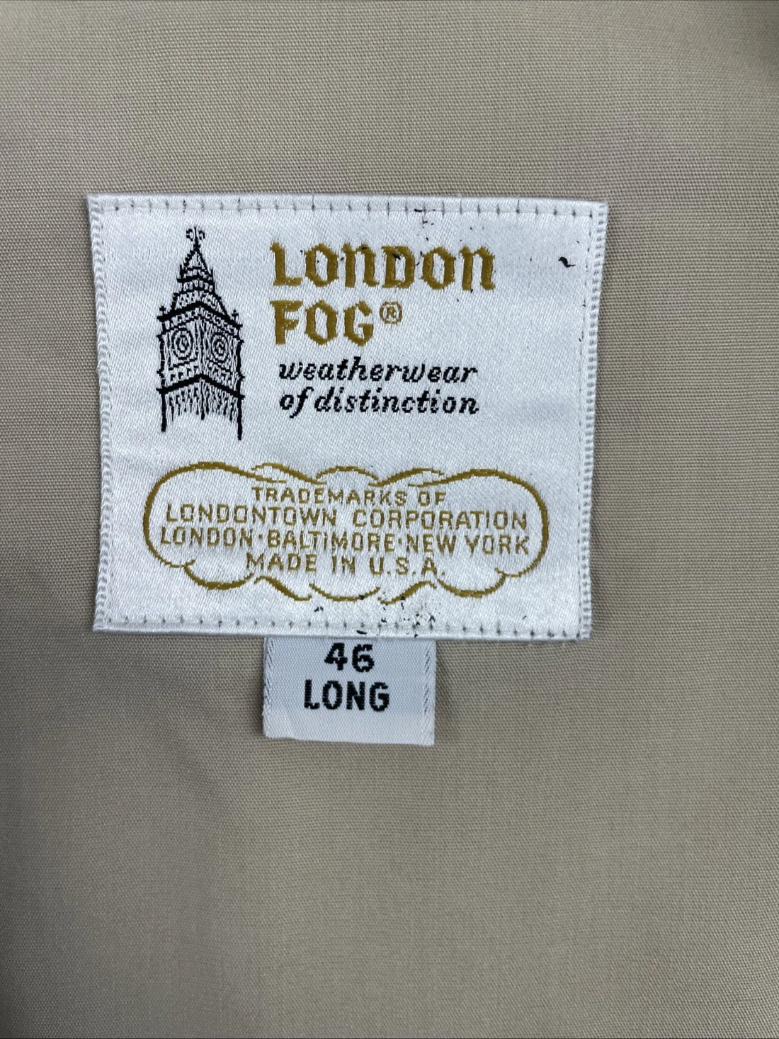 Vintage London Fog Harrington Bomber Light Jacket Size 46 Long Beige