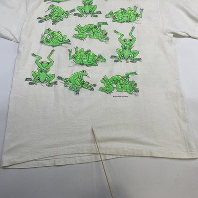 Vintage Frog Sex Positions T-Shirt Size XL All Over Print 90s