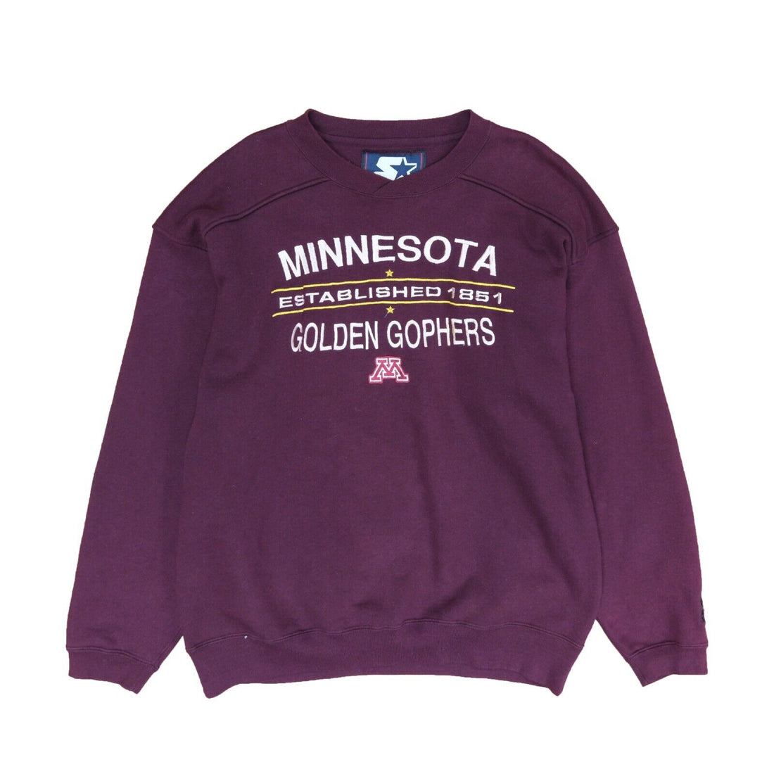 Vintage Minnesota Golden Gophers Starter Sweatshirt Size Large Maroon 90s NCAA