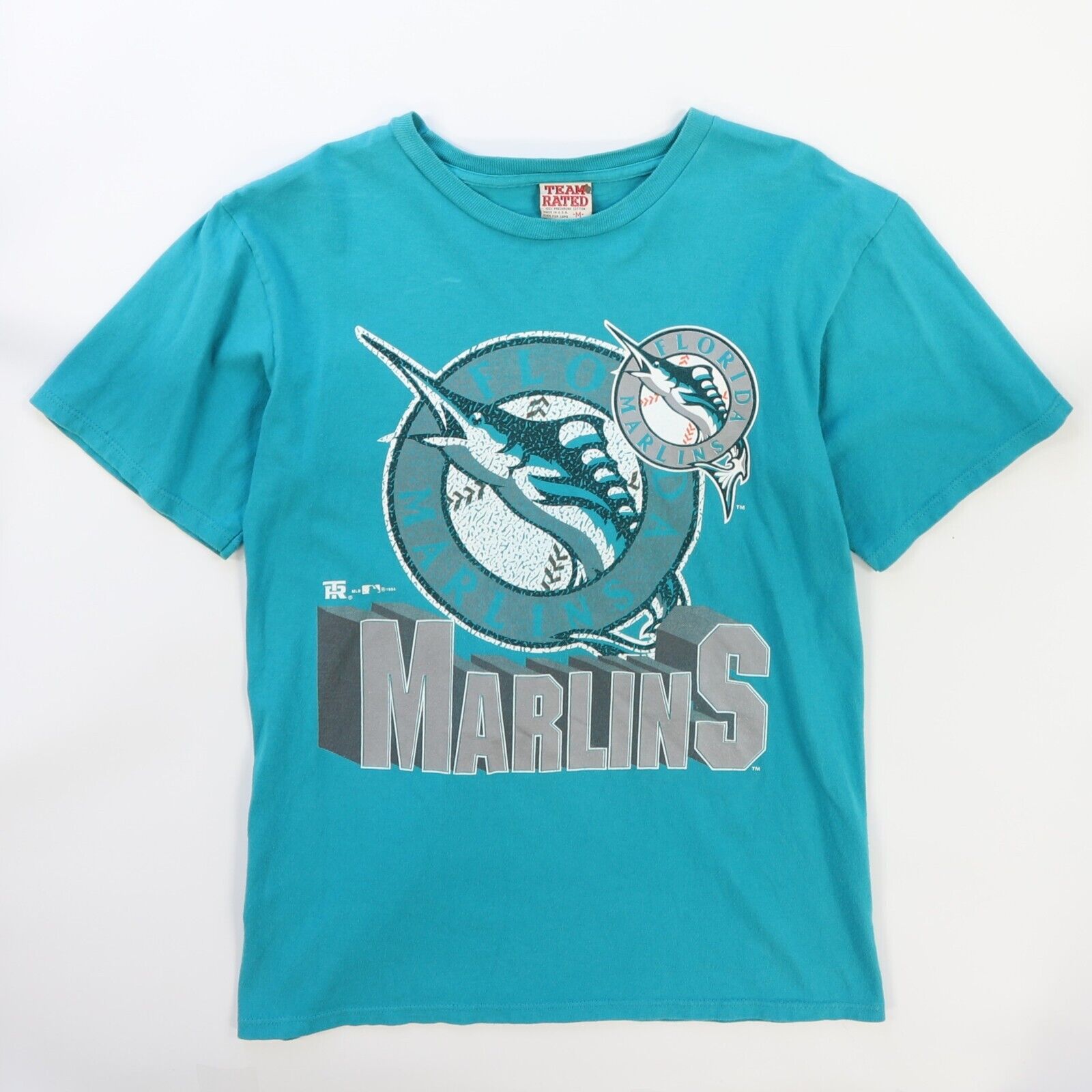 Vintage Florida Marlins T Shirt Size Medium 1994 90s MLB Throwback Vault