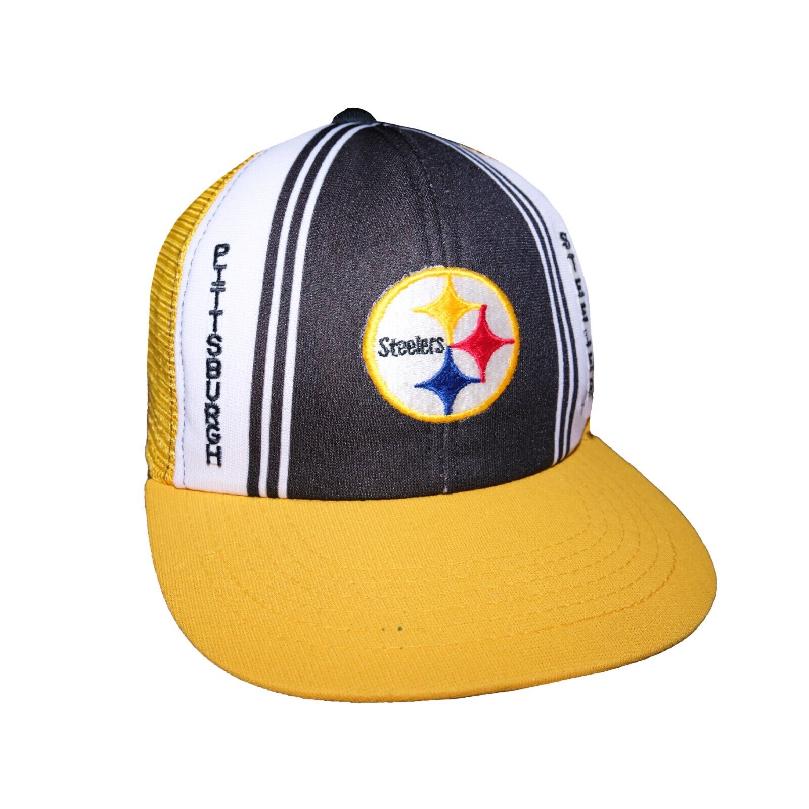 Vintage Pittsburgh Steelers Mesh Trucker Snapback Hat OSFA 90s NFL Throwback Vault