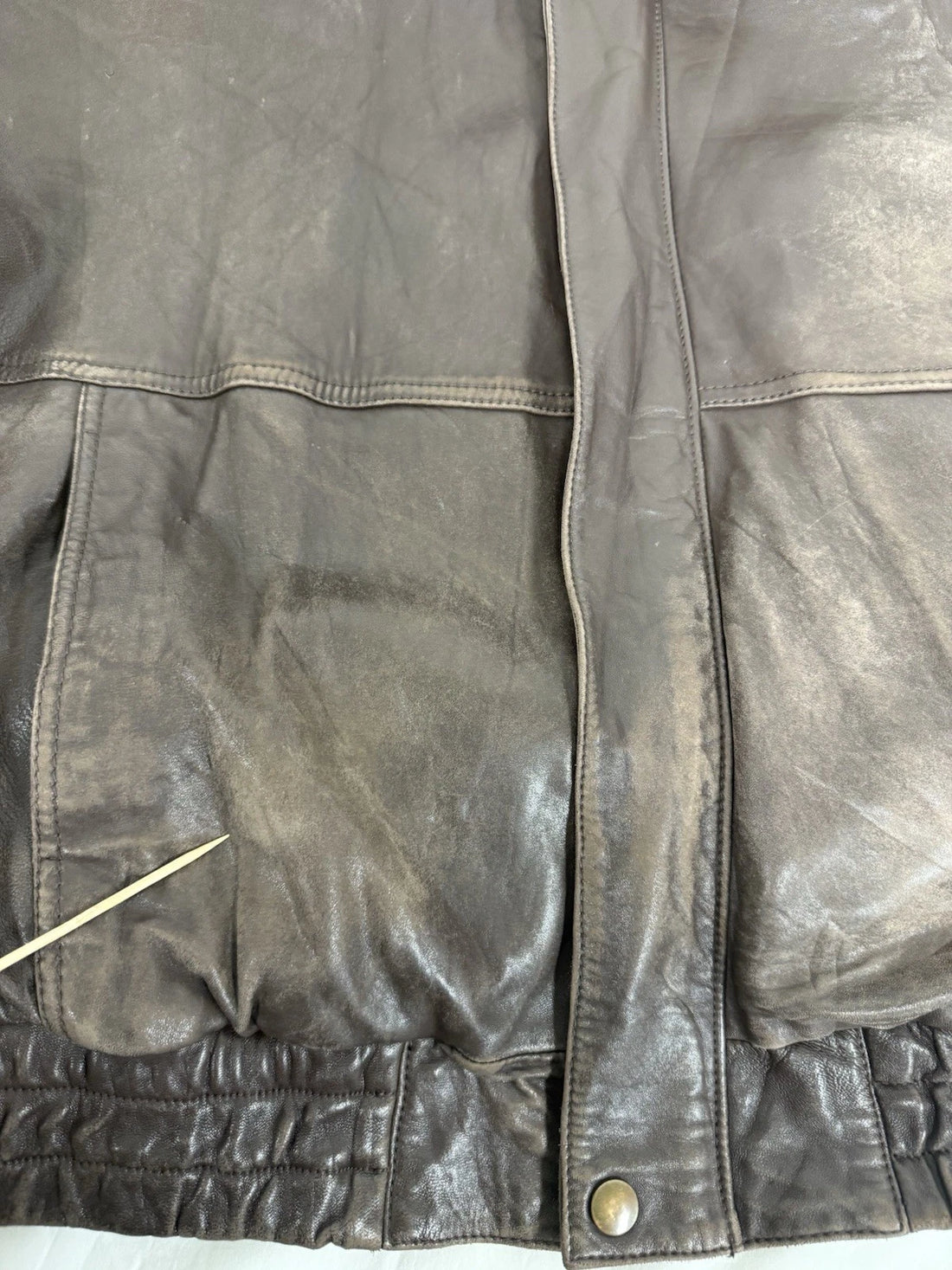 Napa Valley Leather Bomber Jacket Size XL Brown