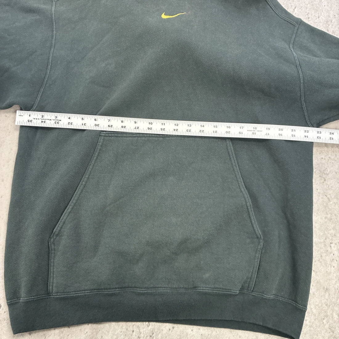 Nike Middle Swoosh Sweatshirt Hoodie Size Medium Green Vintage