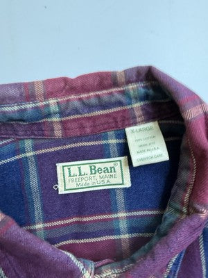 Vintage L.L. Bean Button Up Shirt Size XL Plaid