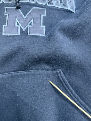 Vintage Michigan Wolverines Sweatshirt Hoodie Size Medium Black NCAA