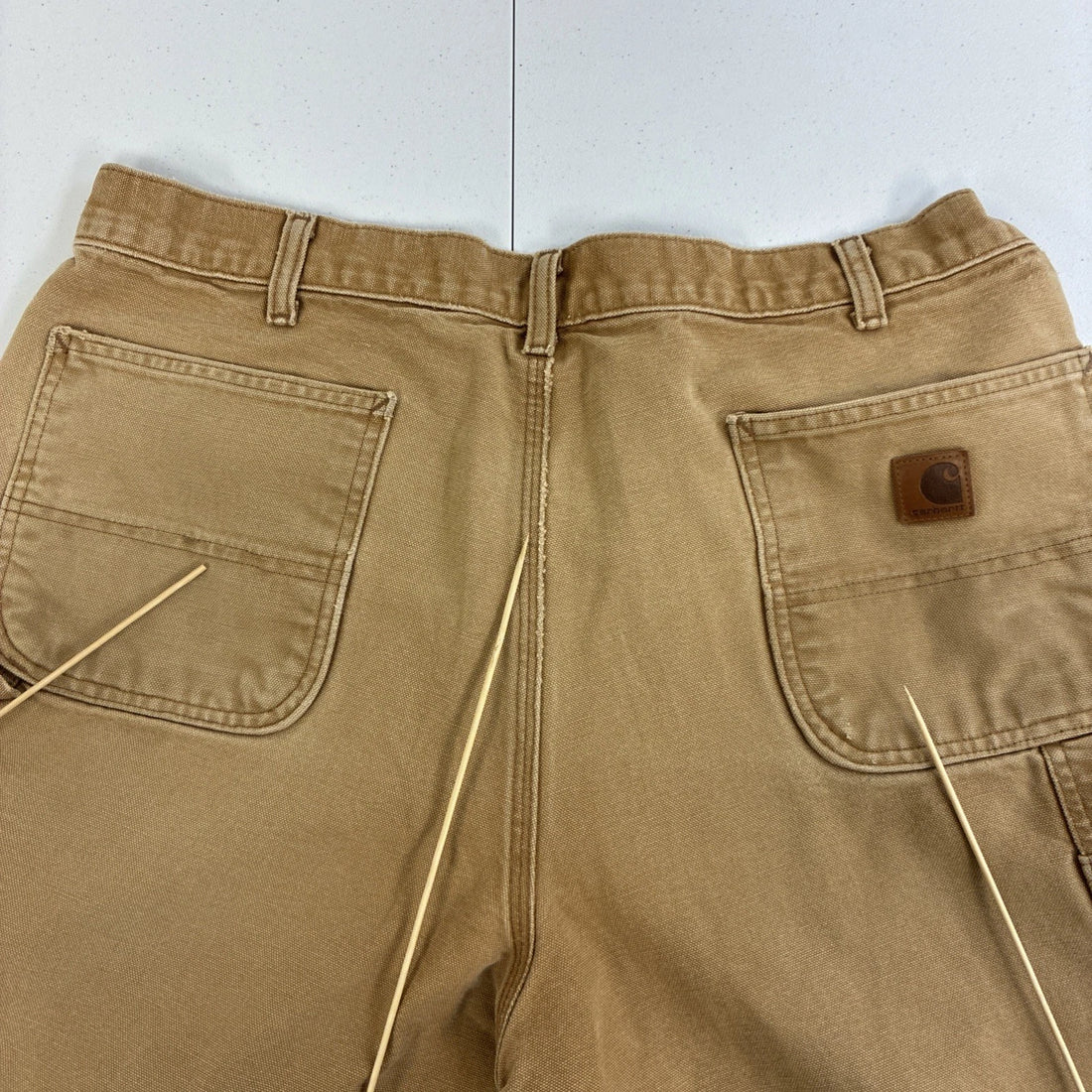 Carhartt Canvas Carpenter Work Pants Size 38 X 32 Brown