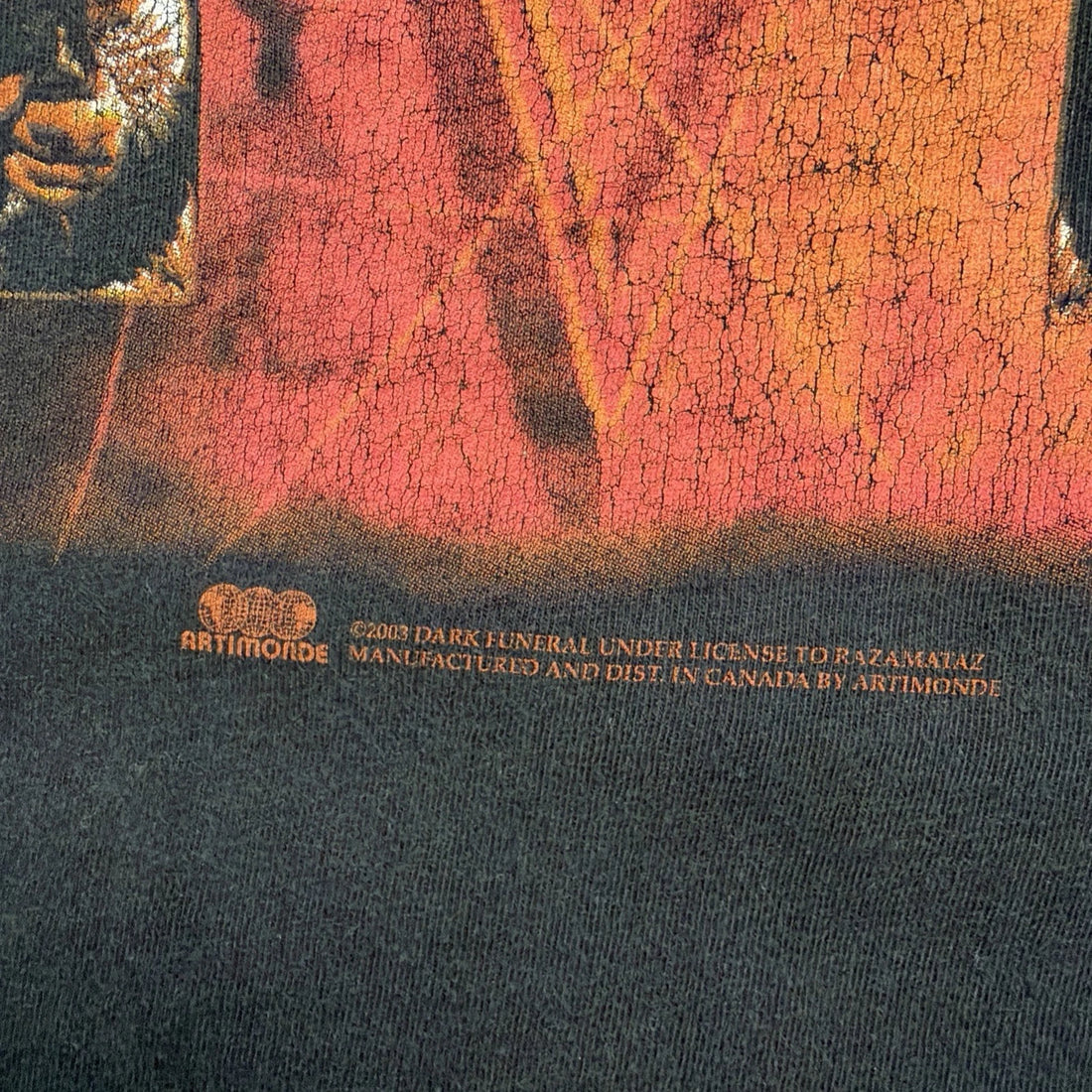 Vintage Diabolis Interum Dark Funeral Artimonde T-Shirt Size Medium 2003