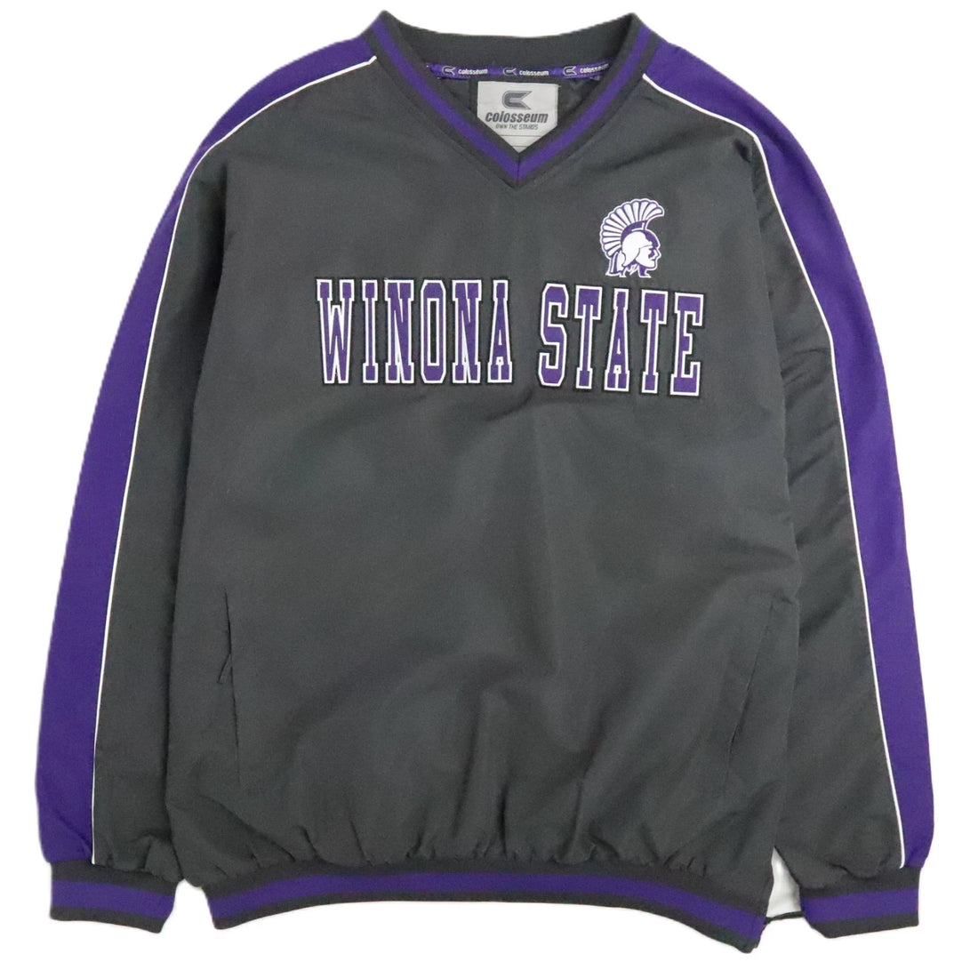 Winona State Warriors Pullover Windbreaker Light Jacket Size XL NCAA