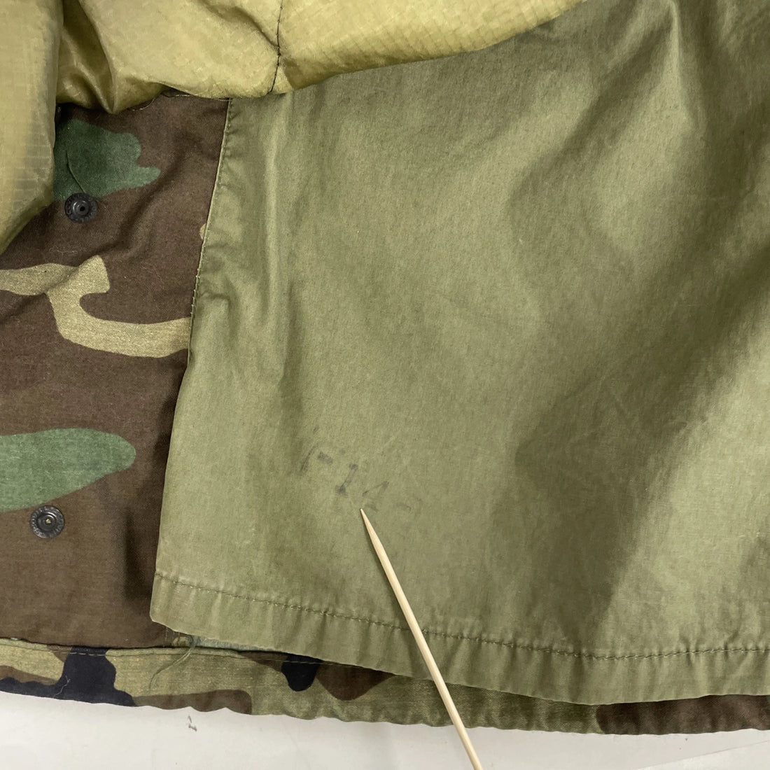 Military Cold Weather Woodland Camo Field Jacket Size Small With Liner