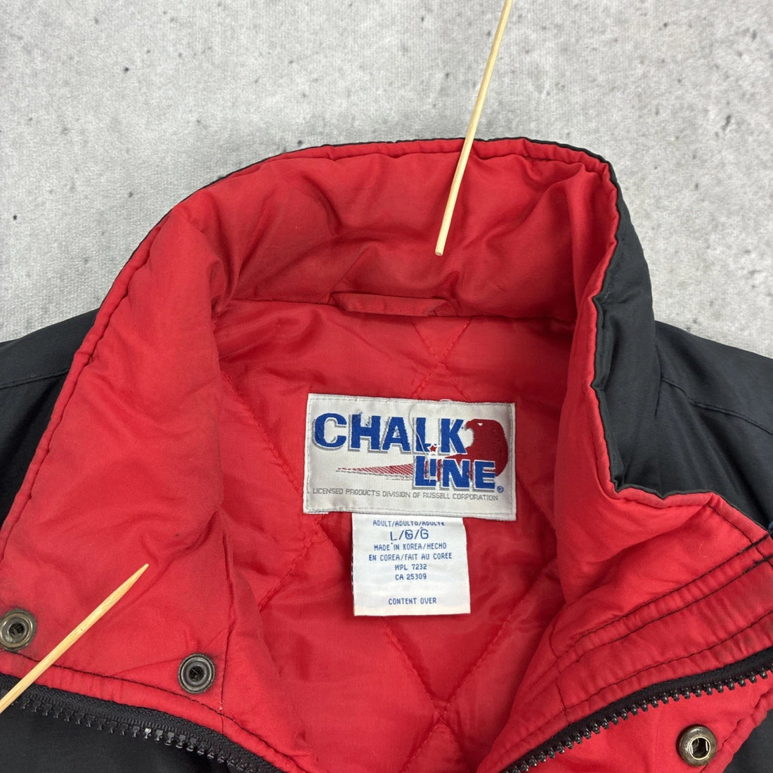 Vintage Chicago Bulls Chalk Line Puffer Jacket Large NBA