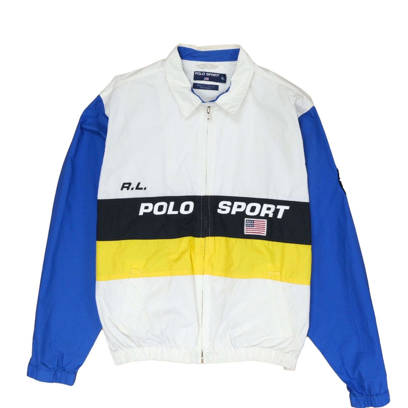 Vintage Polo Sport Ralph Lauren Light Jacket Size XL USA Flag