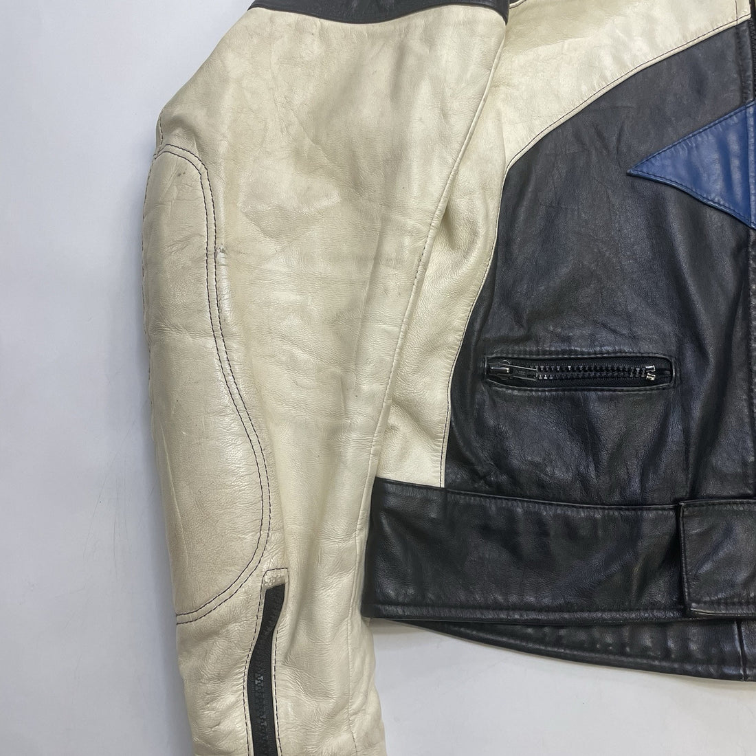 Vintage Bristol Golden Crown Leather Cafe Racer Motorcycle Jacket Size Medium