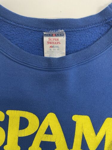 Vintage Spam Classic Crewneck Sweatshirt Size XL Blue