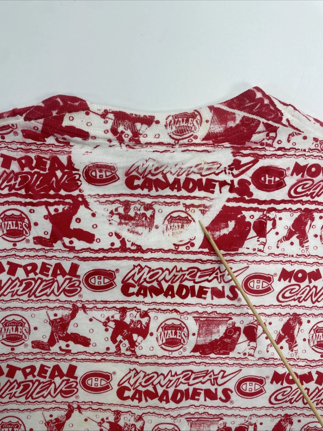 Vintage Montreal Canadiens T-Shirt Size 2XL All Over Print 90s NHL