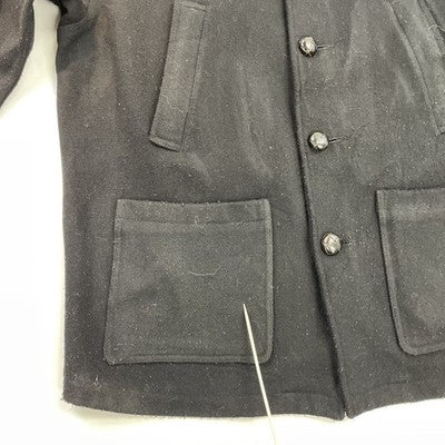 Vintage Roots Canada Wool Coat Jacket Size Large Black