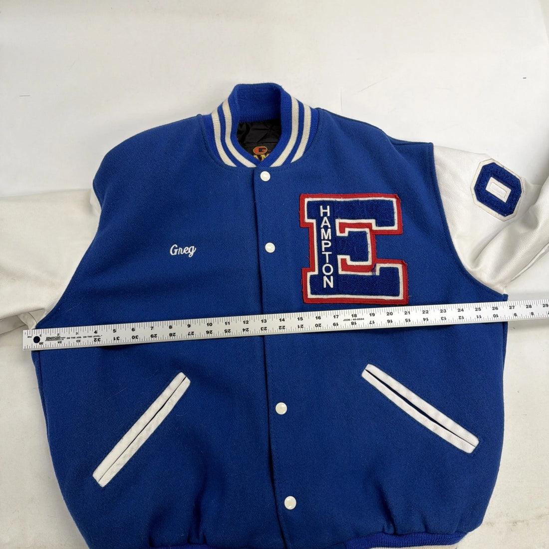 Vintage East Hampton Baseball Basketball Wool Varsity Letterman Jacket Large