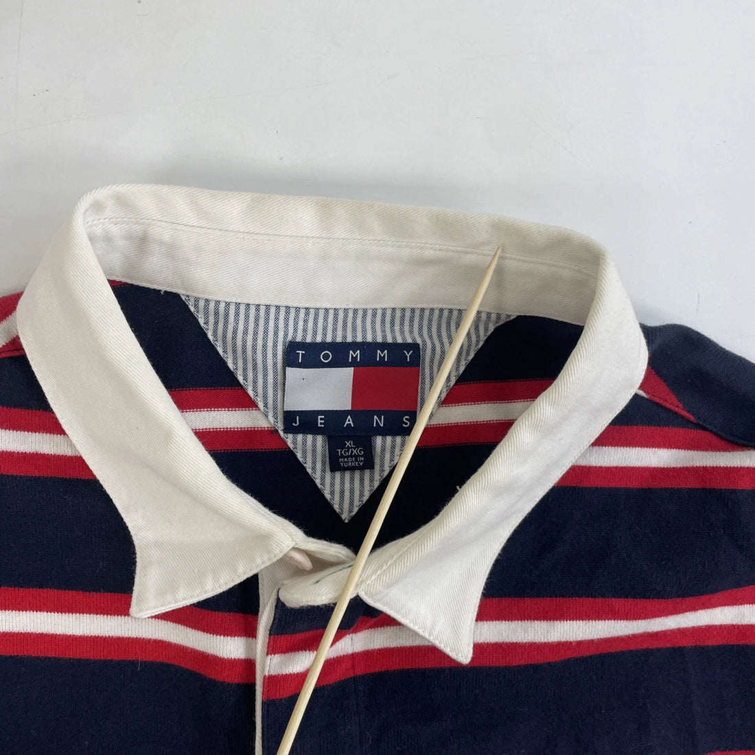 Tommy Hilfiger Crest Rugby Shirt Size XL Striped