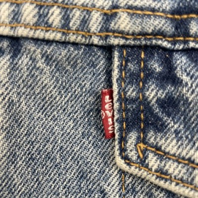 Vintage Levi Strauss & Co. Denim Trucker Jacket Size XL Plaid Lined 70518-0350