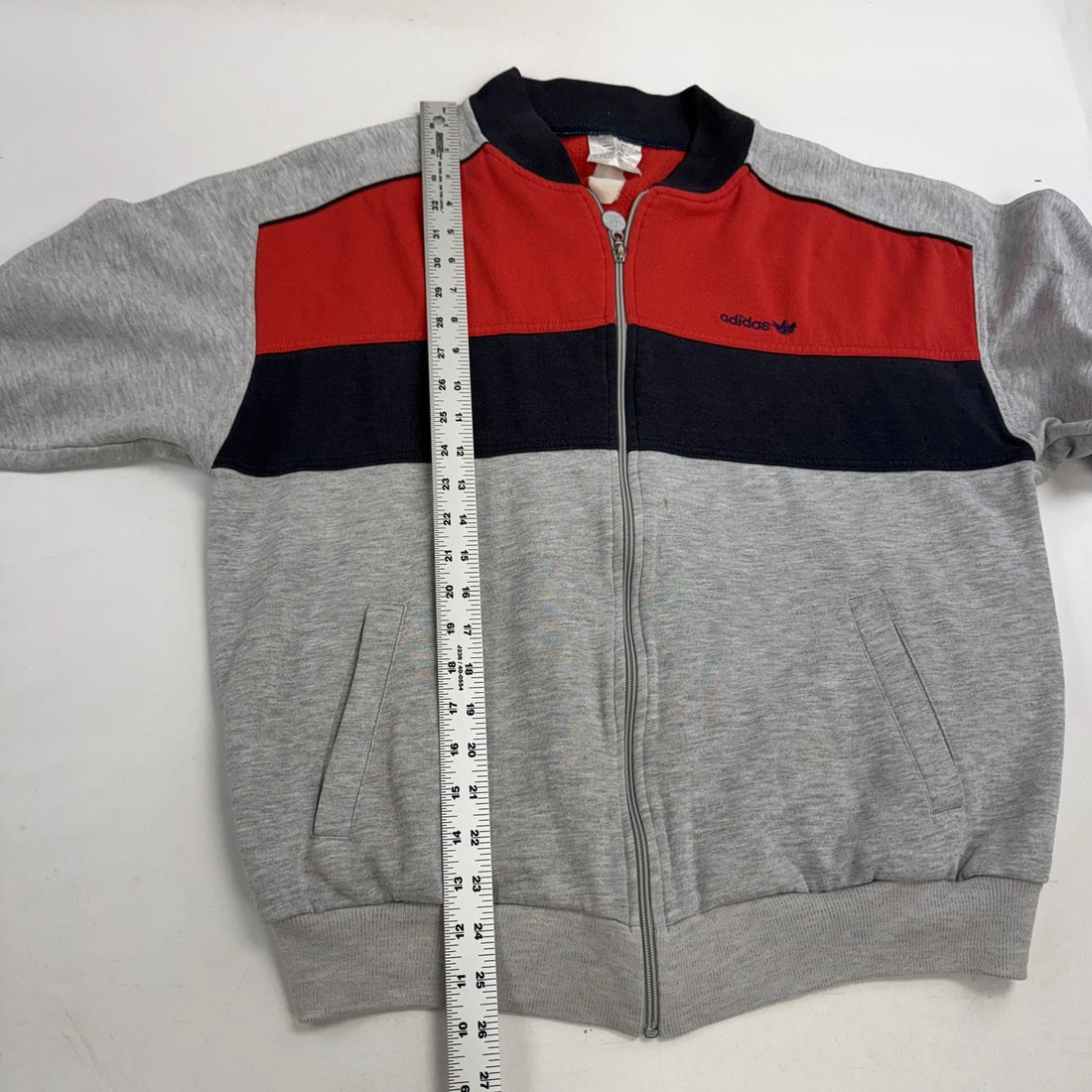 Vintage Adidas Trefoil Full Zip Sweatshirt Size Large 90s