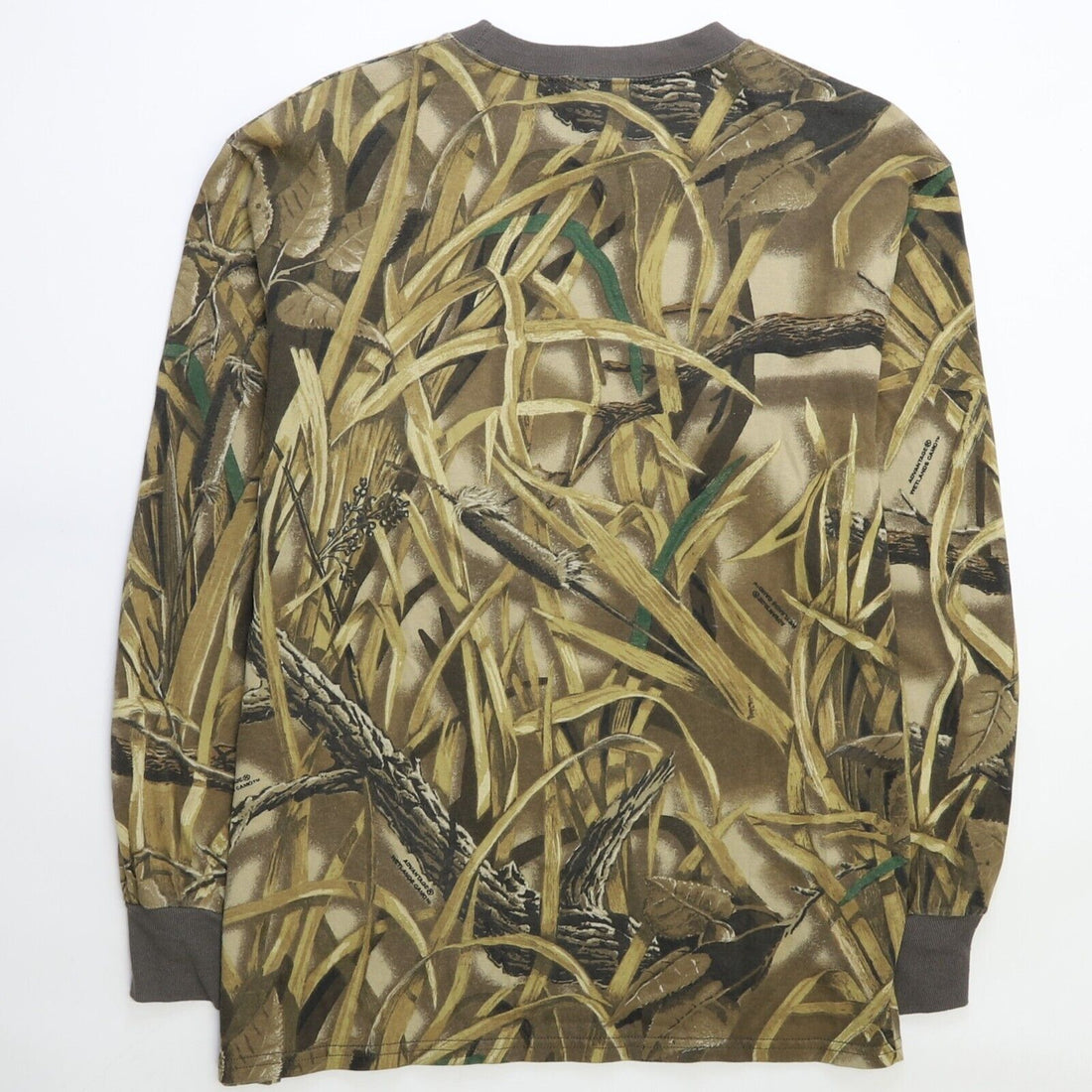 Vintage Advantage Wetlands Camo Long Sleeve T-Shirt Size Large Camoflauge