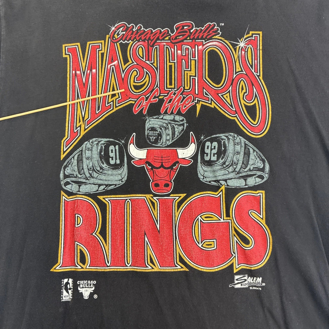Vintage Chicago Bulls Masters Of The Rings Salem T-Shirt Size XL 90s NBA