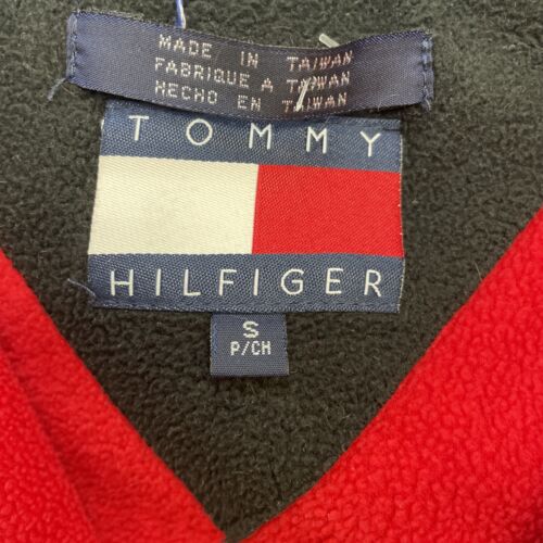 Vintage Tommy Hilfiger Fleece Jacket Size Small Red