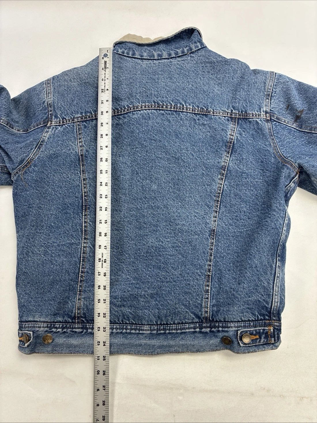 MWG Storm Rider Denim Trucker Jacket Size Medium Fleece Lined