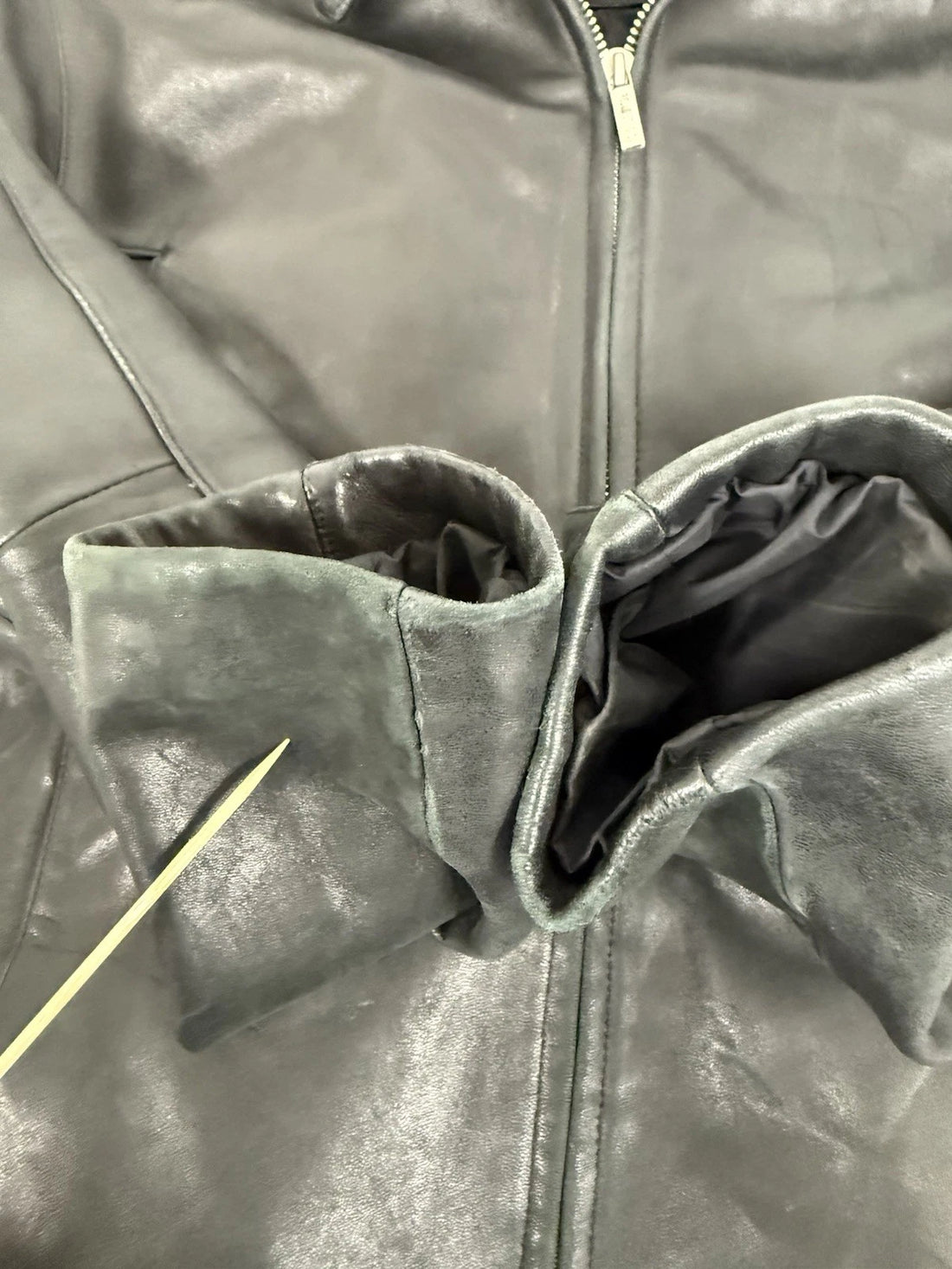 Wilsons Leather Coat Jacket Size Large Black